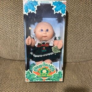 Green Cabbage Patch Kid Doll with Vintage Accessories special edition